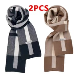 Winter Men Scarf Keep Warm Scarf Casual Fashion Brand Designers Knit Neckerchief Patchwork Wool Cashmere Scarf Shawl Wrap AC2228