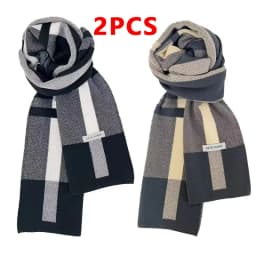 Winter Men Scarf Keep Warm Scarf Casual Fashion Brand Designers Knit Neckerchief Patchwork Wool Cashmere Scarf Shawl Wrap AC2228