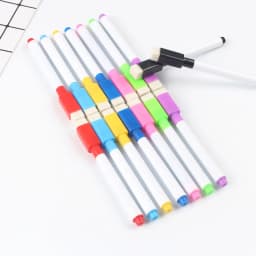 8 Pcs/lot Colorful School Classroom Supplies Whiteboard Pens Dry White Board Marker Built In Eraser Student Children Drawing Pen
