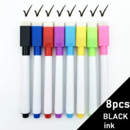8 Pcs/lot Colorful School Classroom Supplies Whiteboard Pens Dry White Board Marker Built In Eraser Student Children Drawing Pen