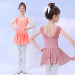 Girls Kids Ballet Dress Mesh Splice Dance Leotards Sleeveless Gymnastics Leotard Ballerina  Ballet Tutu Training Dance Bodysuits