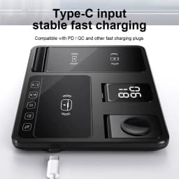 30W Electric Wireless Charger Stand for Airpods Pro Apple Watch Touch Control Fast Charging Station for Iphone 16 15 14 13 12 11