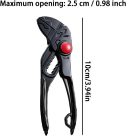 4 Inch Wrench Pliers Mini Pliers Wrench with Rust Resistant Teflon Smooth Parallel Jaws Alloy Steel High Hardness Hand Tool