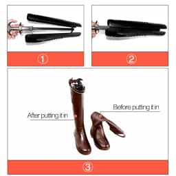 2 Pcs 1 Pair Black Practical Rack Support Supporter Long Boots Shaper Stretcher Creative Home Boots Stand Holder Storage Hanger