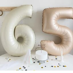 32/40inch Cream Number Balloons 1-9 Digital Foil Balloon For 1st Girl Kids Adult 18 30 Birthday Party Decoration Air Helium Ball