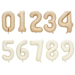32/40inch Cream Number Balloons 1-9 Digital Foil Balloon For 1st Girl Kids Adult 18 30 Birthday Party Decoration Air Helium Ball