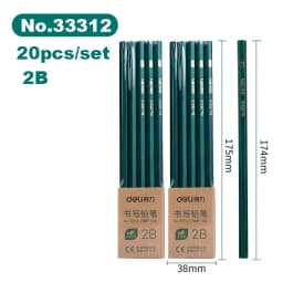 Deli 10pcs/set Wooden Pencil HB 2B 2H Children's Drawing Sketch Examination Pencil Stationery Art Supplies