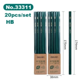 Deli 10pcs/set Wooden Pencil HB 2B 2H Children's Drawing Sketch Examination Pencil Stationery Art Supplies