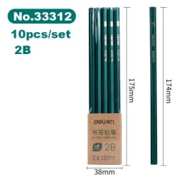 Deli 10pcs/set Wooden Pencil HB 2B 2H Children's Drawing Sketch Examination Pencil Stationery Art Supplies
