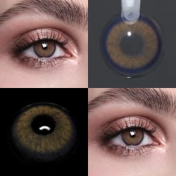 VISUASHOW Neala Myopia Colored Contact Lenses 2pcs Small Pupil Natural Brown Contact Lens 1-Year Use Color Contacts For Eyes