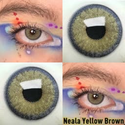 VISUASHOW Neala Myopia Colored Contact Lenses 2pcs Small Pupil Natural Brown Contact Lens 1-Year Use Color Contacts For Eyes