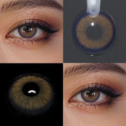 VISUASHOW Neala Myopia Colored Contact Lenses 2pcs Small Pupil Natural Brown Contact Lens 1-Year Use Color Contacts For Eyes