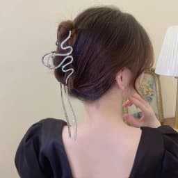 Fashion Snake Crystal Tassel Hair Claw Clips For Women Girls Geometric Metal Hair Crab Hairpins Headwear Hair Accessories