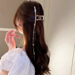 Fashion Snake Crystal Tassel Hair Claw Clips For Women Girls Geometric Metal Hair Crab Hairpins Headwear Hair Accessories
