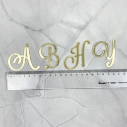 Golden Mirror Acrylic A-Z English Letter Alphabet Cake Decorating for Birthday Party Wedding Dessert DIY Decoration Cake Toppers