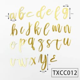 Golden Mirror Acrylic A-Z English Letter Alphabet Cake Decorating for Birthday Party Wedding Dessert DIY Decoration Cake Toppers