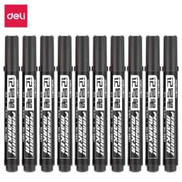 3/6 Pcs/set Deli Permanent Art Markers Pens Waterproof Oil Based Paint Markers for Rock Wood Fabric Plastic Canvas Glass Canvas