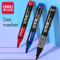 3/6 Pcs/set Deli Permanent Art Markers Pens Waterproof Oil Based Paint Markers for Rock Wood Fabric Plastic Canvas Glass Canvas