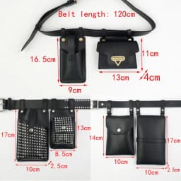 2 Piece Women's Belt Bag Luxury Designer Tactical Waist Bags Female Leather Flap Fanny Pack Shoulder Crossbody Chest Bag Purse