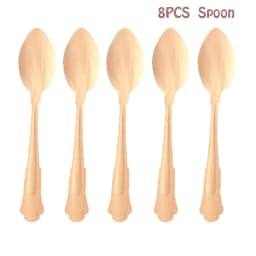 Party Disposable Wooden Cutlery Fork/Spoon/Cutters Knives Party Supplies Kitchen Utensil Birthday Dessert Tableware Packing 16cm