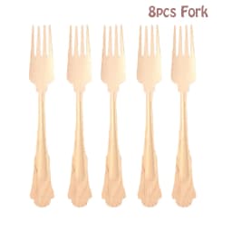 Party Disposable Wooden Cutlery Fork/Spoon/Cutters Knives Party Supplies Kitchen Utensil Birthday Dessert Tableware Packing 16cm