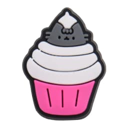 1Pcs PVC Adorable Little Cat Cupcake Sandals Shoe Charms Accessories Food Designer Decoration DIY Adult Bracelet