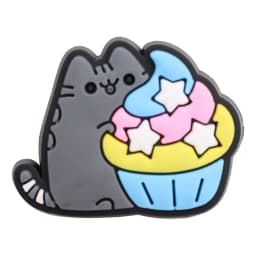 1Pcs PVC Adorable Little Cat Cupcake Sandals Shoe Charms Accessories Food Designer Decoration DIY Adult Bracelet
