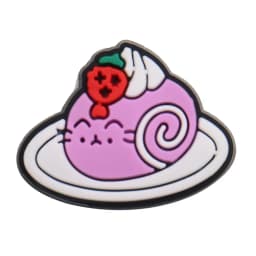 1Pcs PVC Adorable Little Cat Cupcake Sandals Shoe Charms Accessories Food Designer Decoration DIY Adult Bracelet