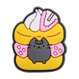 1Pcs PVC Adorable Little Cat Cupcake Sandals Shoe Charms Accessories Food Designer Decoration DIY Adult Bracelet