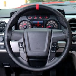 Hand Sewing Black Artificial Leather Braid Car Steering Wheel Cover For Ford F150 F-150 SVT Raptor 2010 2011 2012 2013 2014