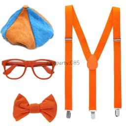 Child Train Engineer Costume Roleplay Accessories Perfect Dress Up Play Time Iconic Orange Bow Tie Suspenders Hats 2024 New