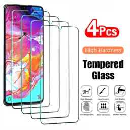 4PCS Tempered Glass For Samsung Galaxy A10 A20 A20E A30 A40 A50 A50S A60 A70 A11 A21 A31 A41 A51 A71 Screen Protector Film Glass