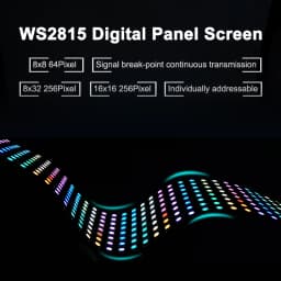 DC12V WS2815 8*8 8*32 16*16 Led Panel 4Pin Individually Addressable 5050 RGB Pixels Matrix Flexible Screen Dual Signal Module