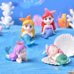 1PC Cute Mermaid Cartoon Cake Decor Mermaid Party Decor Mermaid Theme Under The Sea Party Little Mermaid Birthday Party Decor