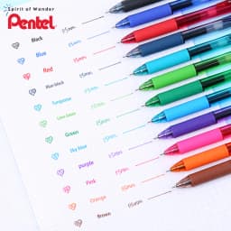 1 Pcs Pentel Gel Pen BLN105 Needle Tip Writing Smooth Quick Dry Color Ink 0.5mm Test Office Fountain Pen Japanese Stationery