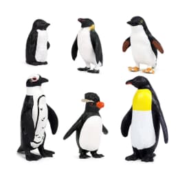 Realistic Plastic Growth Cycle Penguin Figurines Varieties of Penguins Polar Arctic Animal Figures Easter Eggs Cake Toppers Gift