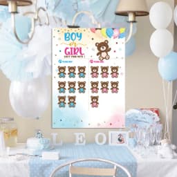 Boy or Girl Gender Reveal Voting Game Poster Board with Stickers Baby Gender Reveal Party Decoration Baby Shower Supplies