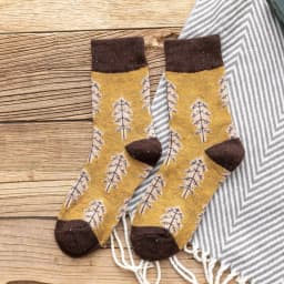 Japanese Style Autumn Winter Women Wool Socks Clay-colored Chiffon Ladies Warm Socks with Christmas Tree Thickened 134
