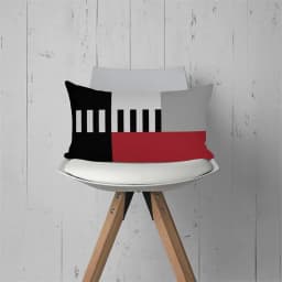 30x50cm Ins Black Red Series Pillowcase Patchwork Stripe Polyester Cushion Cover Art Line Geometric Waist Pillowslip Home Decor