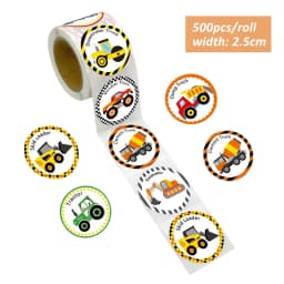 1set Number Balloon Tower Vehicle Excavator Truck Balloons for Boy's Construction Birthday Party Decorations DIY Gifts Supply