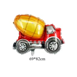 1set Number Balloon Tower Vehicle Excavator Truck Balloons for Boy's Construction Birthday Party Decorations DIY Gifts Supply