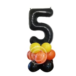 1set Number Balloon Tower Vehicle Excavator Truck Balloons for Boy's Construction Birthday Party Decorations DIY Gifts Supply