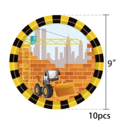1set Number Balloon Tower Vehicle Excavator Truck Balloons for Boy's Construction Birthday Party Decorations DIY Gifts Supply