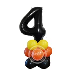 1set Number Balloon Tower Vehicle Excavator Truck Balloons for Boy's Construction Birthday Party Decorations DIY Gifts Supply