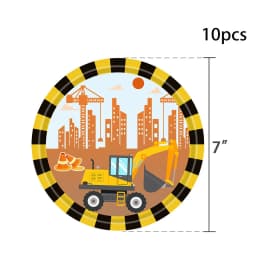 1set Number Balloon Tower Vehicle Excavator Truck Balloons for Boy's Construction Birthday Party Decorations DIY Gifts Supply