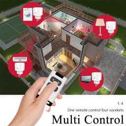 220V Wireless Remote Control Socket Switch EU FR Plug-in Electrical Socket Programmable Outlet Switch for Light,Smart Home 15A