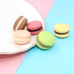 6PCS Simulation Macaron Model Fake Cake Cream Snack Children Shooting Props Wedding Dessert Window Decoration Ornaments 23*15mm