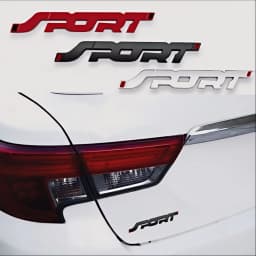 Car Sticker 3D Decor Fashion Styling Metal Chrome Black Auto Car Trunk Racing Sport Word Letter Logo Emblem Badge Decal Sticker