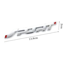 Car Sticker 3D Decor Fashion Styling Metal Chrome Black Auto Car Trunk Racing Sport Word Letter Logo Emblem Badge Decal Sticker