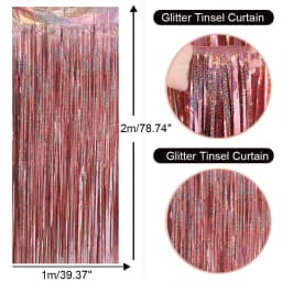 Bachelorette Party Decorations Sequin Backdrop Curtain 2m Tinsel Foil Birthday Curtain Wedding Birthday Party Decorations